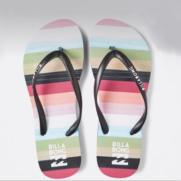 Billabong Dama Crimson Flip Flops Like New 5/6 - Picture 1 of 7